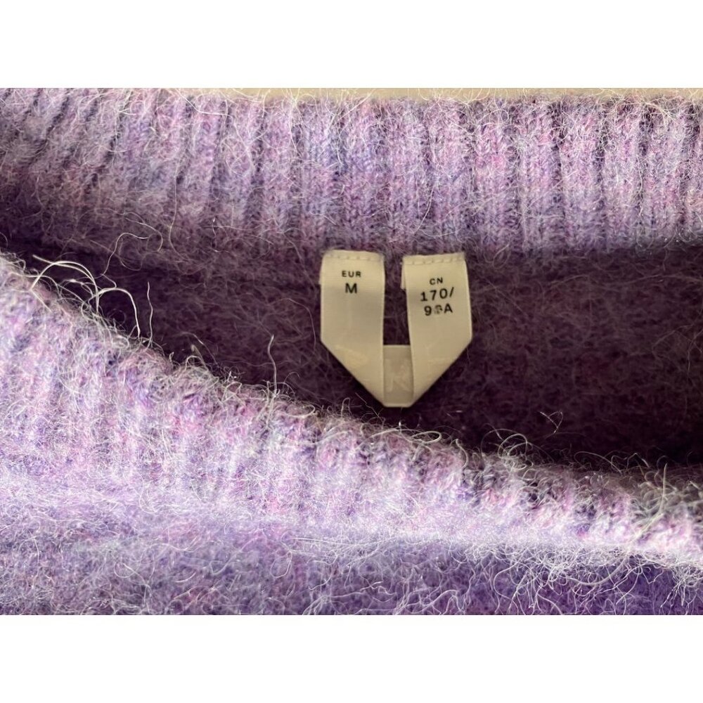 ARKET Bell-Sleeve Alpaca Jumper Purple Size Medium - Picture 7 of 7